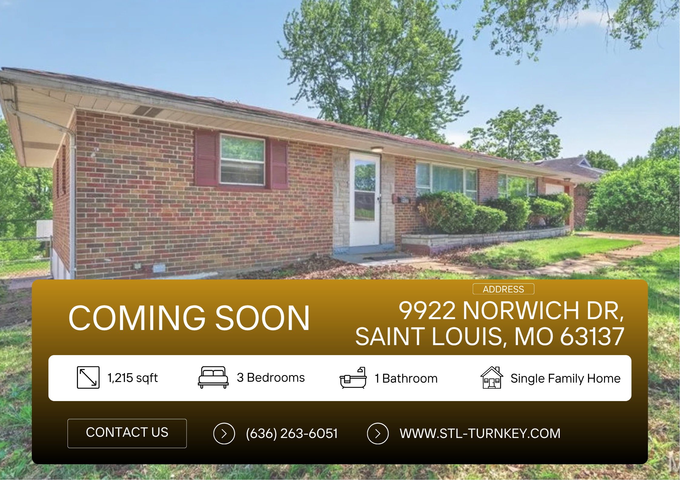 COMING SOON: 9922 Norwich Dr, Saint Louis, MO 63137